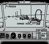 Days of Thunder (Game Boy) screenshot: Other cars can get smashed up