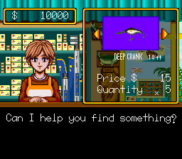 Mark Davis' The Fishing Master (SNES) screenshot: Thinking about buying this
