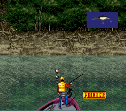 Mark Davis' The Fishing Master (SNES) screenshot: Pitching