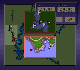 Mark Davis' The Fishing Master (SNES) screenshot: Choose a spot to fish from 2