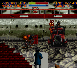 The Untouchables (SNES) screenshot: Shooting an enemy