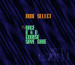 F1-ROC II: Race of Champions (SNES) screenshot: Mode select