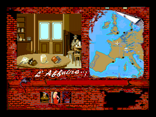 L'Affaire... (MSX) screenshot: A bar in Paris