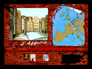 L'Affaire... (MSX) screenshot: Amsterdam canals