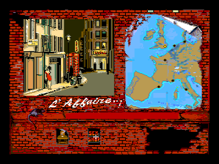 L'Affaire... (MSX) screenshot: London red light area