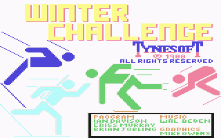 Winter Challenge: World Class Competition (Commodore 64) screenshot: Title screen (US version)