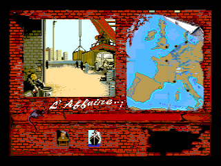 L'Affaire... (MSX) screenshot: Barcelona harbour