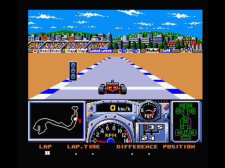 F-1 Spirit: 3D Special (MSX) screenshot: Now you're ready to race!
