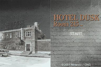 Hotel Dusk: Room 215 (Nintendo DS) screenshot: Title screen