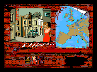 L'Affaire... (MSX) screenshot: Paris red light area