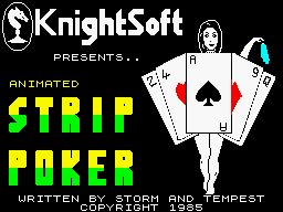 Animated Strip Poker (ZX Spectrum) screenshot: Loading Screen.