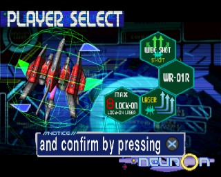 RayCrisis: Series Termination (PlayStation) screenshot: Player ship select