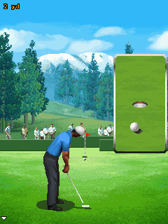 The Open Championship (J2ME) screenshot: Close up of hole