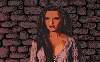 Defender of the Crown (Atari ST) screenshot: Saxon lady Katharine.