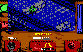 Indiana Jones and the Fate of Atlantis: The Action Game (Commodore 64) screenshot: Level 5 - Atlantis!