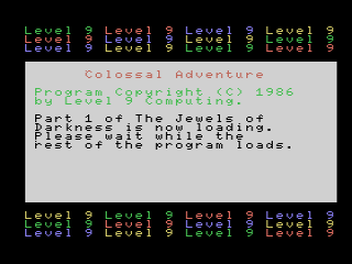 Colossal Adventure (MSX) screenshot: Loading screen