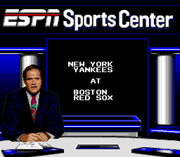 ESPN Baseball Tonight (SNES) screenshot: Presenting the game