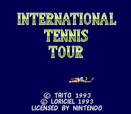 Davis Cup Tennis (SNES) screenshot: Title screen