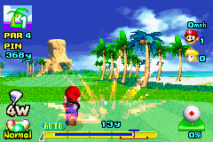 Mario Golf: Advance Tour (Game Boy Advance) screenshot: It's a Hit!!!!