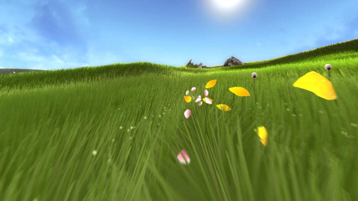 Flower (PlayStation 3) screenshot: Flying low in the grass
