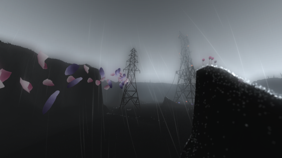 Flower (PlayStation 3) screenshot: The land gets darker and more disturbing