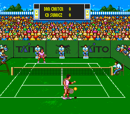Davis Cup Tennis (SNES) screenshot: Grass court