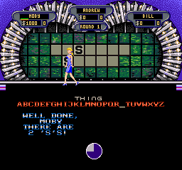 Wheel of Fortune: Deluxe Edition (SNES) screenshot: Vanna revealing the letters