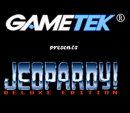 Jeopardy! Deluxe Edition (SNES) screenshot: Title screen 1