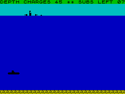 Sub Chase (ZX Spectrum) screenshot: Ship sinking
