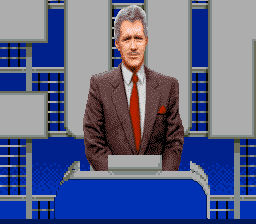 Jeopardy! Deluxe Edition (SNES) screenshot: Alex Trebek