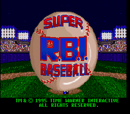 Super R.B.I. Baseball (SNES) screenshot: Title screen