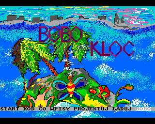 Bobo Kloc (Amiga) screenshot: Main menu