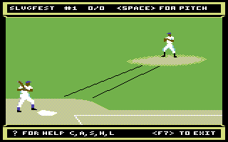 Dave Winfield's Batter Up! (Commodore 64) screenshot: Start of game