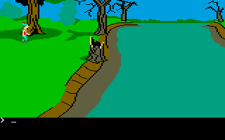 King's Quest II: Romancing the Throne (Atari ST) screenshot: Exploring the river.