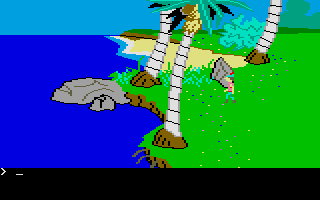King's Quest II: Romancing the Throne (Atari ST) screenshot: Exploring the coast.