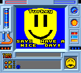 Faceball 2000 (Game Gear) screenshot: Oh, really? Well, same to you!