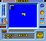 Faceball 2000 (Game Gear) screenshot: Map of the maze. Not much of it explored yet