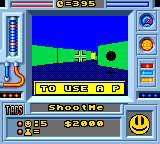 Faceball 2000 (Game Gear) screenshot: The game gives you some advices...