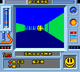 Faceball 2000 (Game Gear) screenshot: Your enemies actually ask you to shoot them. S&M, anyone?