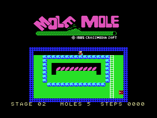 Mole Mole (MSX) screenshot: Stage 2