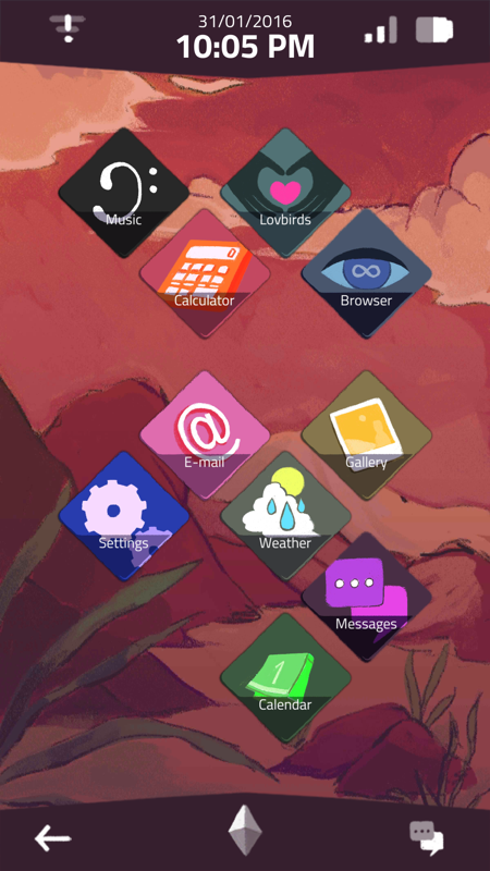 A Normal Lost Phone (Android) screenshot: Main screen of the lost smartphone