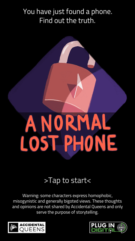 A Normal Lost Phone (Android) screenshot: Start screeen