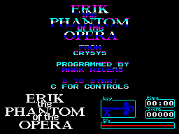 Erik: Phantom of the Opera (ZX Spectrum) screenshot: Title Screen.