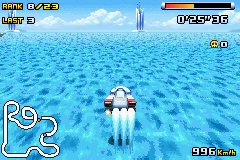 F-Zero: Climax (Game Boy Advance) screenshot: Big Blue - Salom. Oh well...