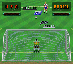 Capcom's Soccer Shootout (SNES) screenshot: Penalty kick mode