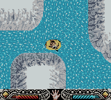 Indiana Jones and the Infernal Machine (Game Boy Color) screenshot: Level 4 - Going down the river.