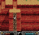 Indiana Jones and the Infernal Machine (Game Boy Color) screenshot: Level 1 - Climbing up a ladder.