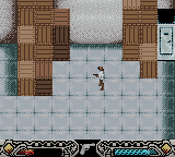 Indiana Jones and the Infernal Machine (Game Boy Color) screenshot: Level 3 - Inside a Russian building.