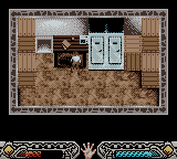 Indiana Jones and the Infernal Machine (Game Boy Color) screenshot: Level 3 - A room inside of the Russian building.