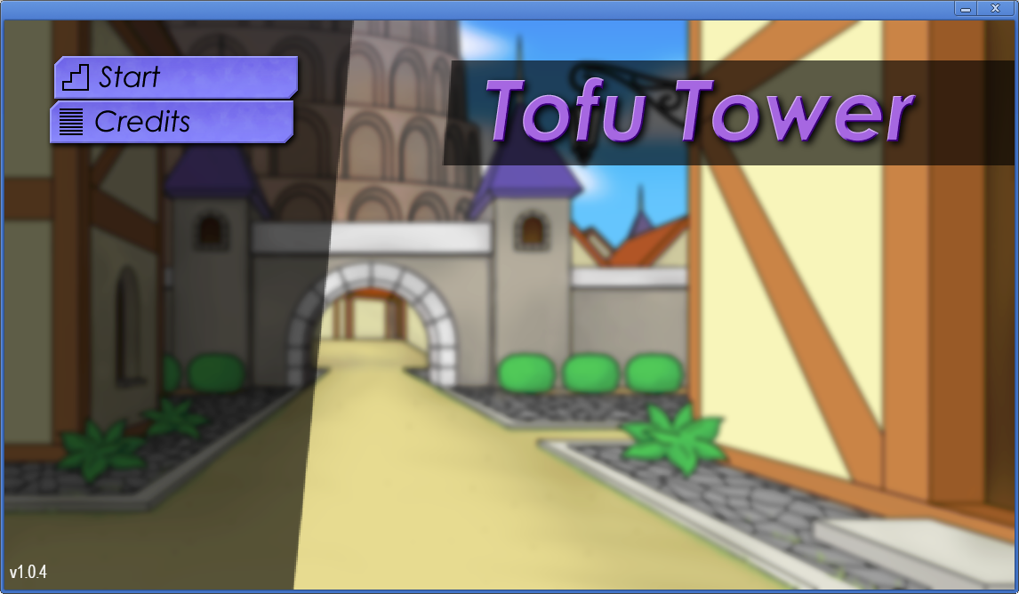 Tofu Tower (Windows) screenshot: Title screen